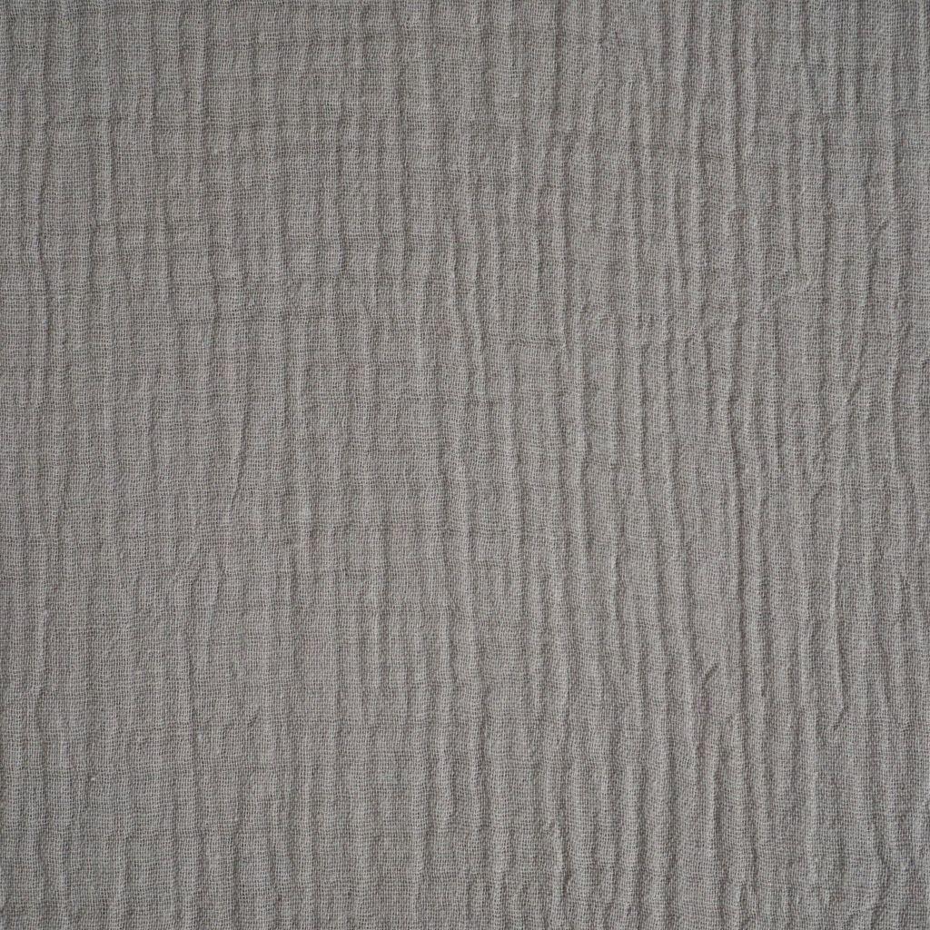 Preview: Musselin Double Gauze uni kittgrau beige